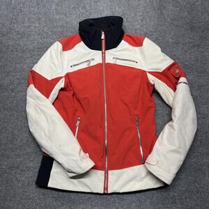 Toni Sailer Jacket Womens US 8 Red Colorblock Primaloft Insulated Ski Pockets